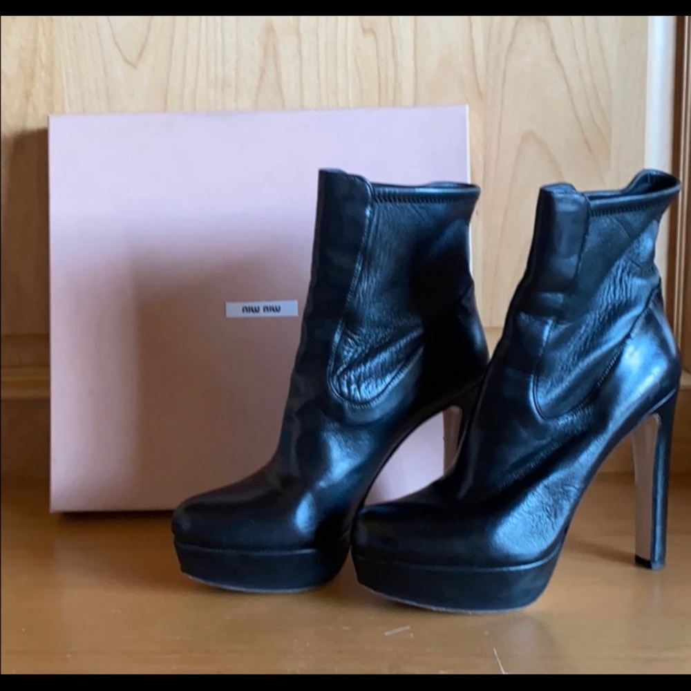 Miu Miu black bootie